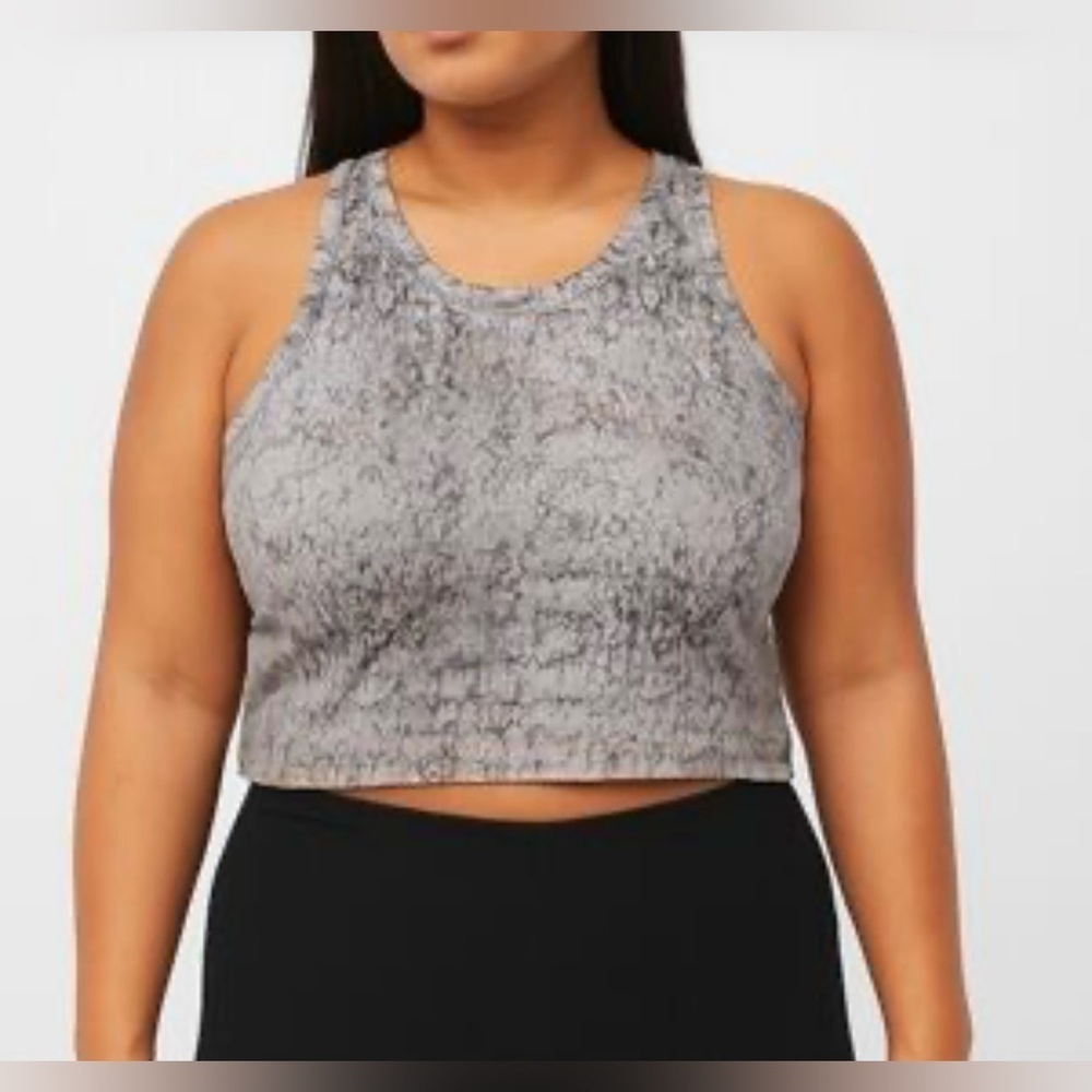 Yogalicious water droplet Sleeveless cropped Tank size L